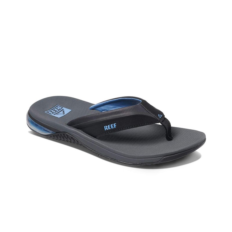 Reef Anchor Mens Beach Flip Flop, Water Friendly, Cushioning Heel Airbag, Grey/Blue, 10 - Image 1